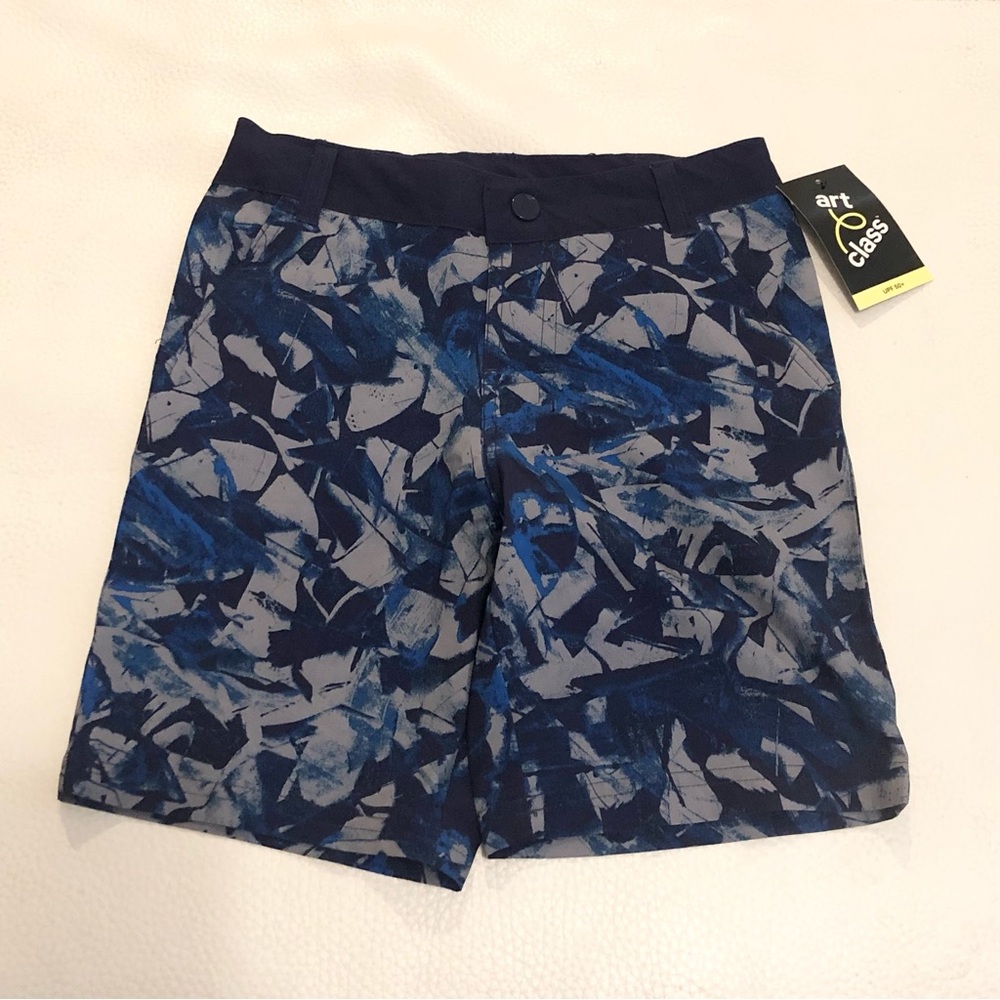 NEW Art Class Target Blue Splatter Swim Suit Bottoms Shorts Boys size 8 Trunks